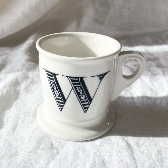 Anthropologie W Monogram Mug White with Black - Picture 4 of 12